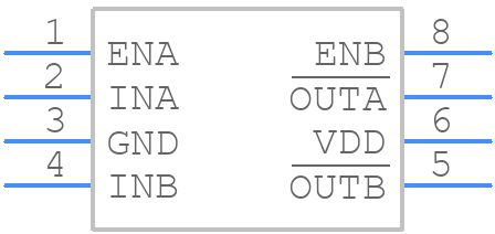 FAN3223CMX - onsemi - PCB symbol