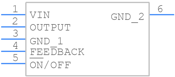 LM2596DSADJR4G - onsemi - PCB symbol
