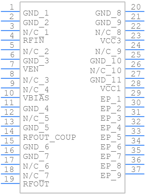 SKY66185-11R - Skyworks - PCB symbol