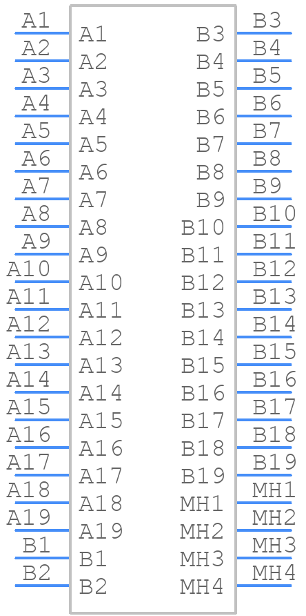 U10-C038-300T - Amphenol - PCB symbol