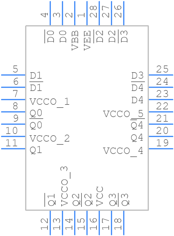 MC100E116FNG - onsemi - PCB symbol