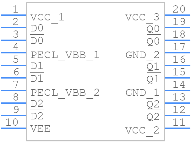 MC100EL91DWG - onsemi - PCB symbol