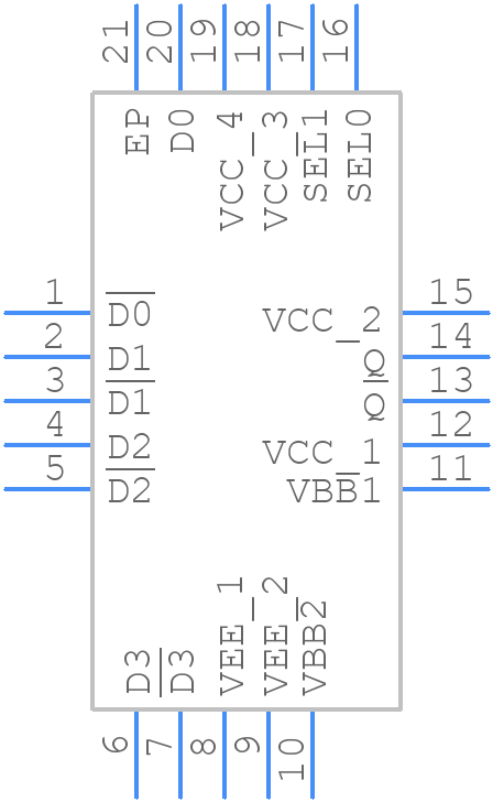 MC100EP57MNG - onsemi - PCB symbol