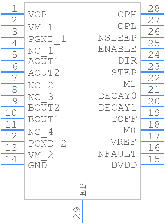 PDRV8436PWPR - Texas Instruments - PCB symbol