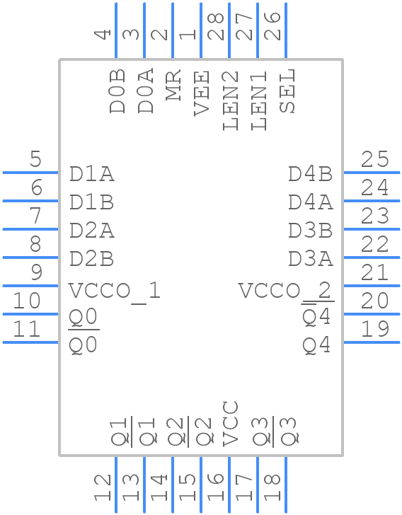 MC10E154FNG - onsemi - PCB symbol
