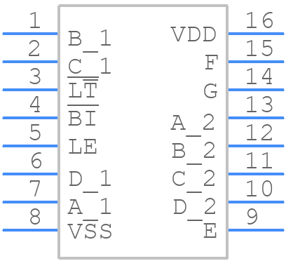 MC14511BDG - onsemi - PCB symbol