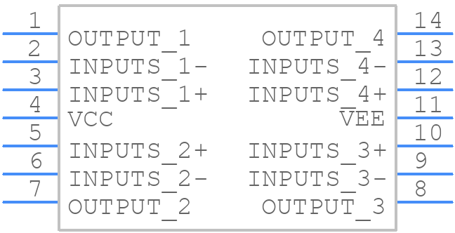 MC33074APG - onsemi - PCB symbol