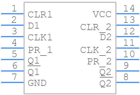 DM74S74N - onsemi - PCB symbol