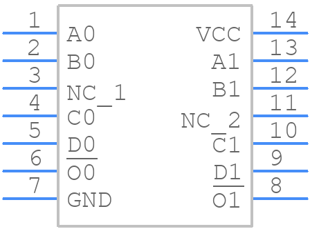 MC74ACT20DG - onsemi - PCB symbol