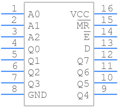 MC74ACT259DG - onsemi - PCB symbol