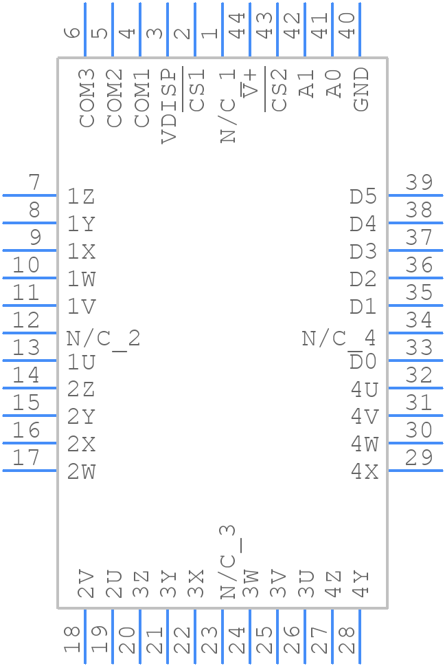 MAX7233BFIQH+TD - Analog Devices - PCB symbol
