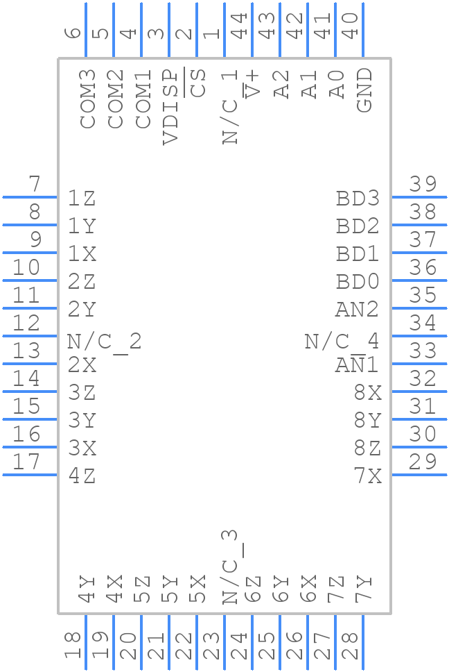 MAX7231BFIQH+TD - Analog Devices - PCB symbol