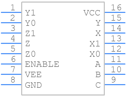MC74LVX4053DR2G - onsemi - PCB symbol