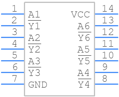 MC74VHC14DTG - onsemi - PCB symbol