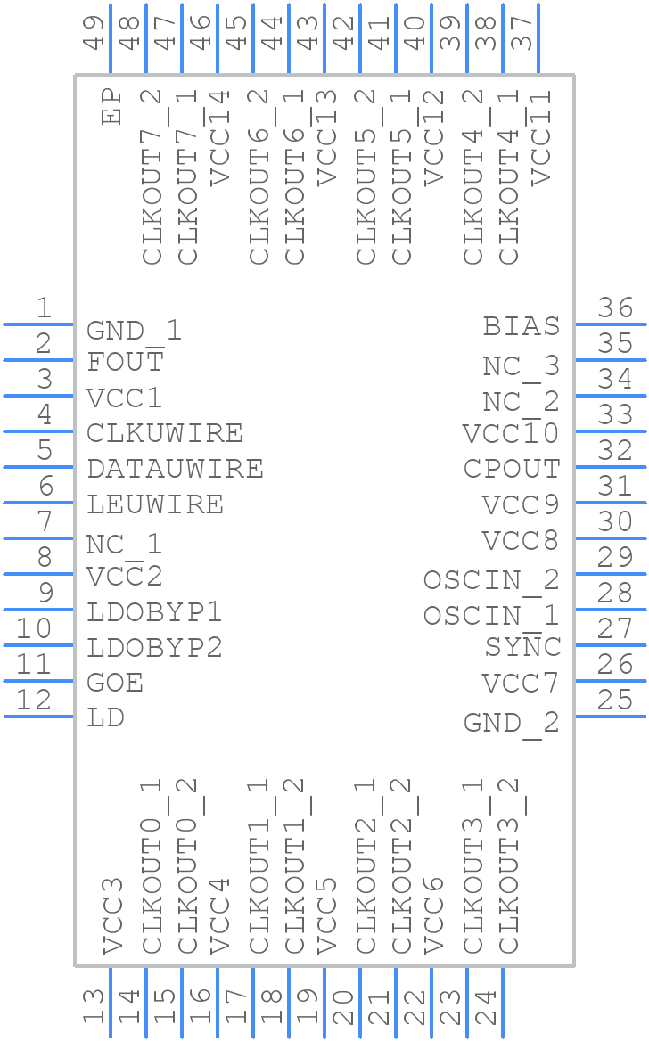 LMK03033CISQ/NOPB - Texas Instruments - PCB symbol