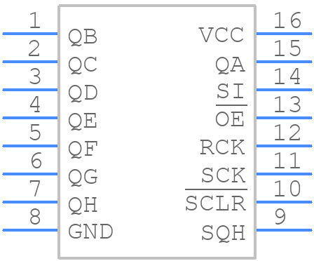MC74VHC595DR2G - onsemi - PCB symbol