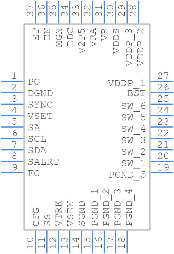 ZL2106ALCF - Renesas Electronics - PCB symbol