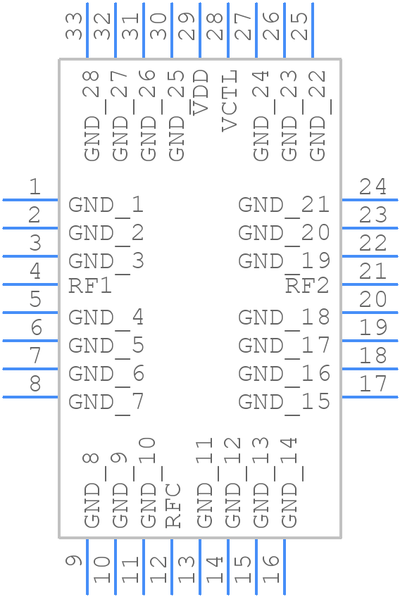 ADRF5160BCPZ-R7 - Analog Devices - PCB symbol