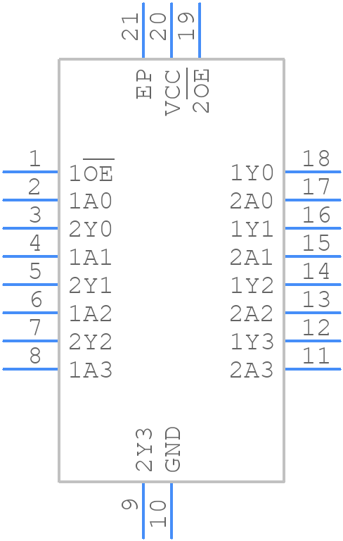 74AHC244BQ-Q100,11 - Nexperia - PCB symbol