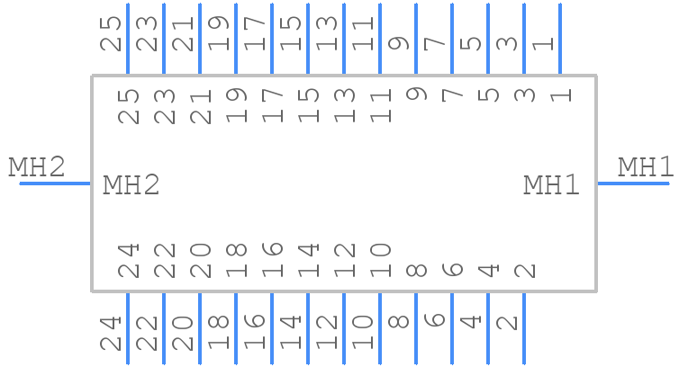 L77SDB25SA4CH4F - Amphenol Communications Solutions - PCB symbol