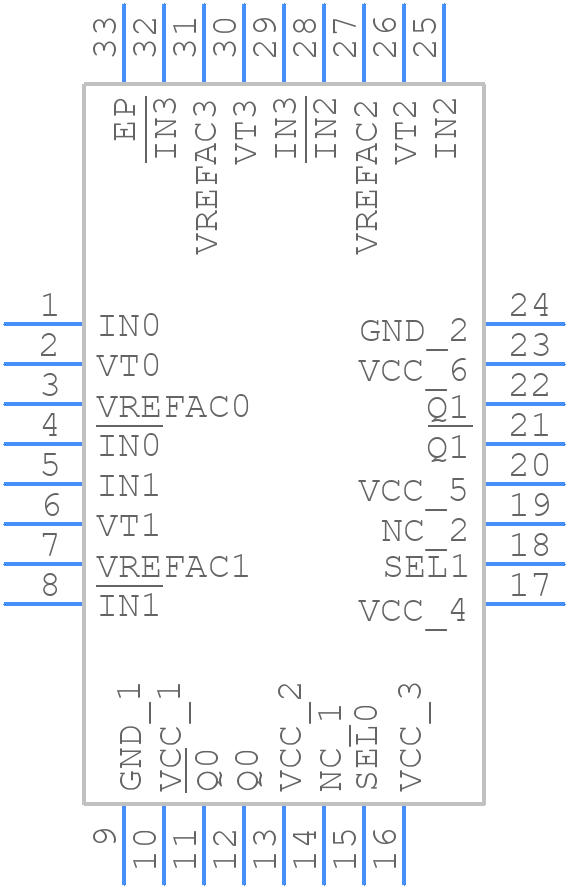 NB7VQ572MMNG - onsemi - PCB symbol