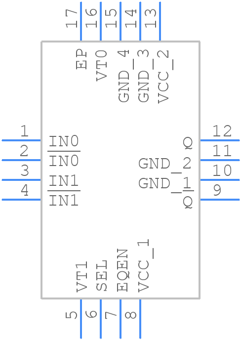 NB7VQ58MMNHTBG - onsemi - PCB symbol