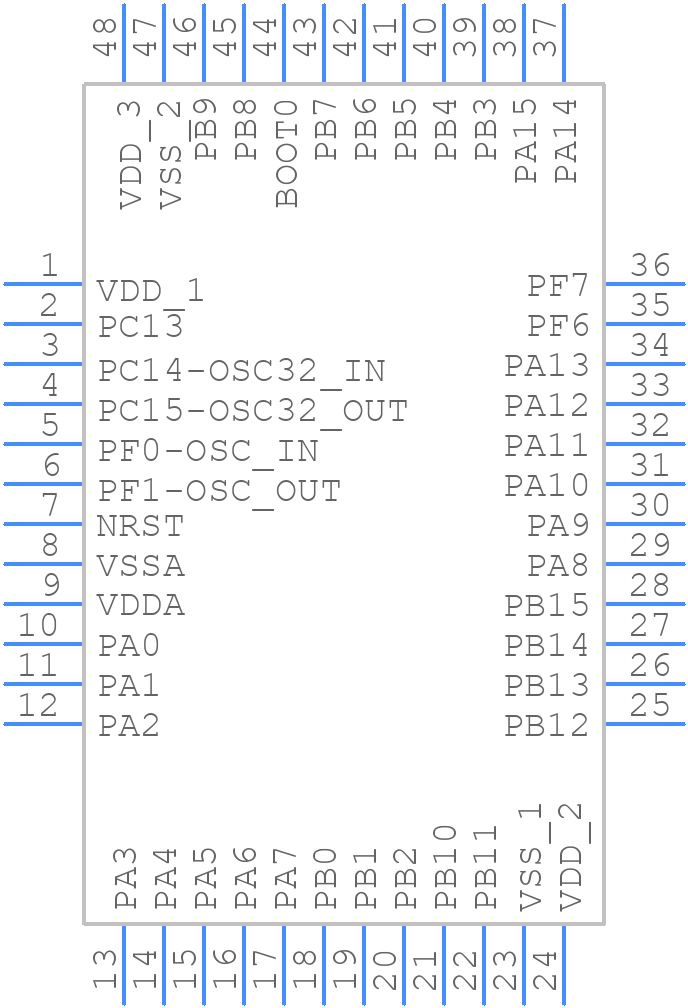 STM32F030C6T6 - STMicroelectronics - PCB symbol