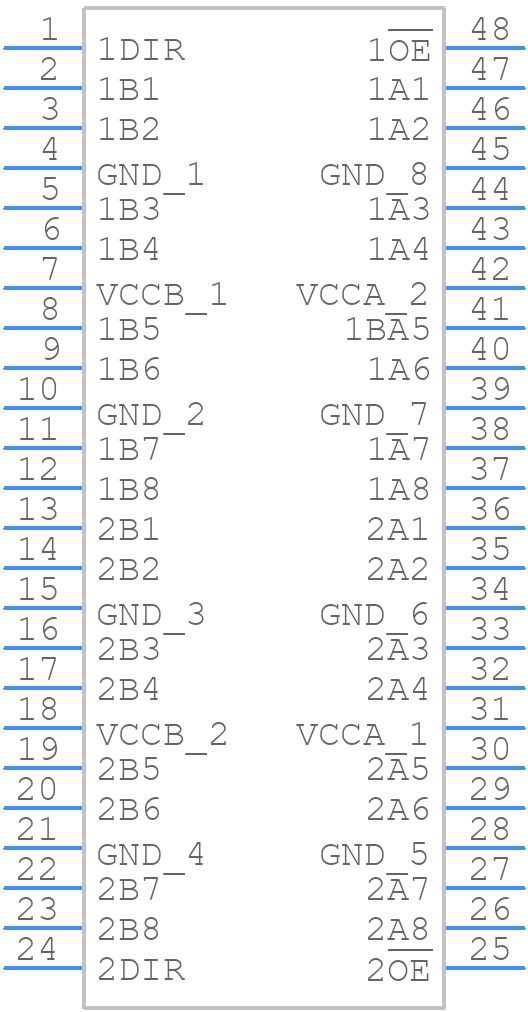 74AVCBH164245GRG4 - Texas Instruments - PCB symbol