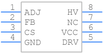 NCP1200P100G - onsemi - PCB symbol