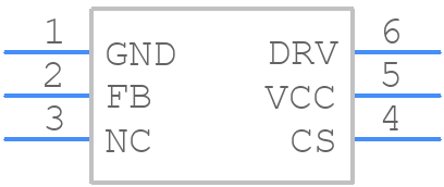 NCP1253ASN100T1G - onsemi - PCB symbol
