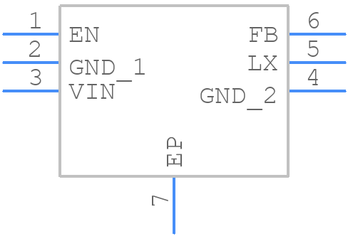 NCP1522BMUTBG - onsemi - PCB symbol