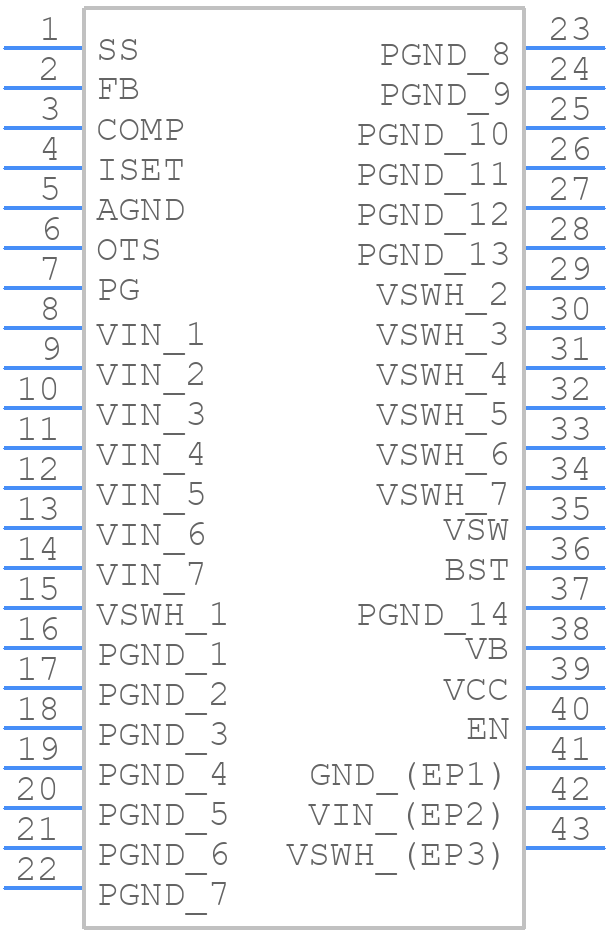 NCP3232NMNTXG - onsemi - PCB symbol