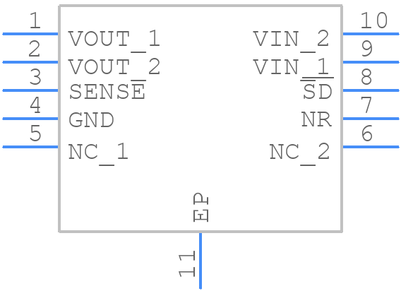 NCP3335AMN250R2G - onsemi - PCB symbol