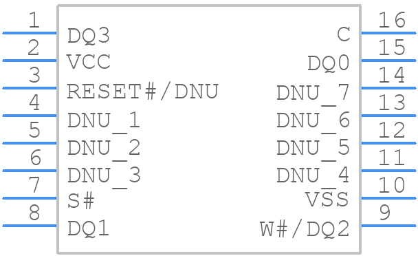 MT25QL512ABA8ESF-0SIT - Micron - PCB symbol