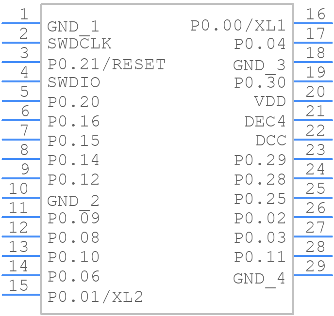 MDBT42V – 512KV2 - Raytac - PCB symbol