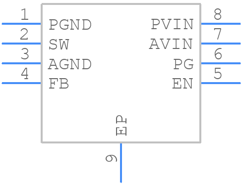 NCV6323BMTAATBG - onsemi - PCB symbol