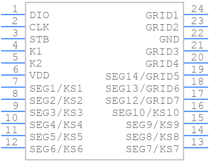 TM1668 - Shenzhen Titan Micro Elec - PCB symbol