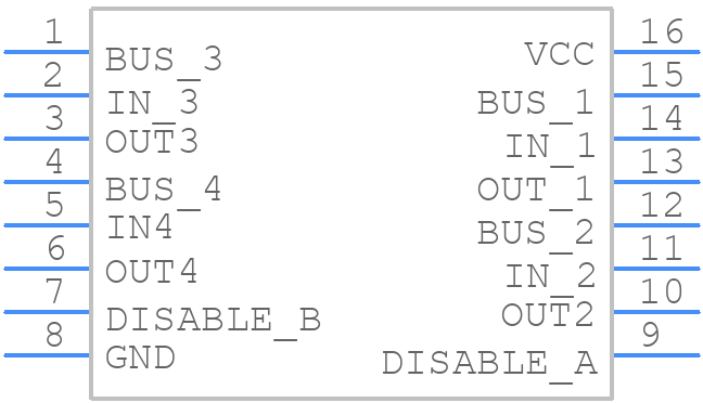 DS8641N - Texas Instruments - PCB symbol