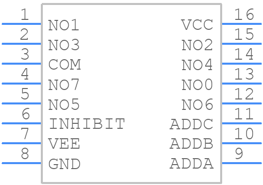 NLAS4051DR2G - onsemi - PCB symbol