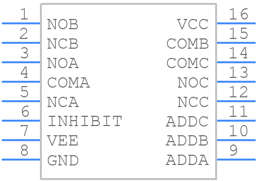 NLAS4053DTG - onsemi - PCB symbol