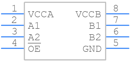 NLSV2T244MUTAG - onsemi - PCB symbol