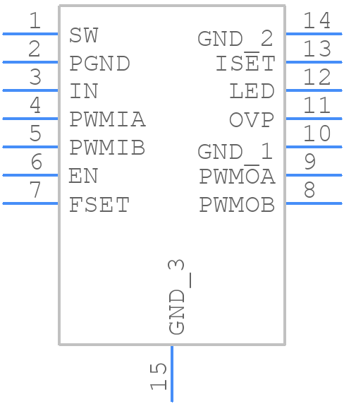 MP3308DL-LF-Z - Monolithic Power Systems (MPS) - PCB symbol