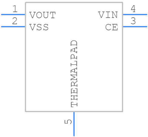 XC6223B251GR-G - Torex - PCB symbol