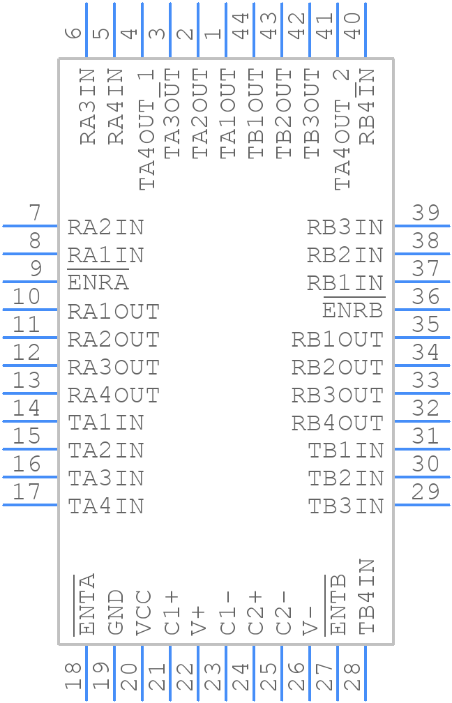 MAX248EQH+D - Analog Devices - PCB symbol