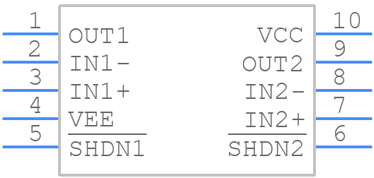 MAX4168EUB+T - Analog Devices - PCB symbol