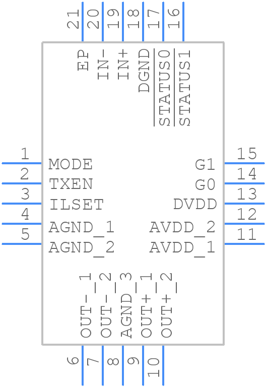MAX44211ETP+T - Analog Devices - PCB symbol