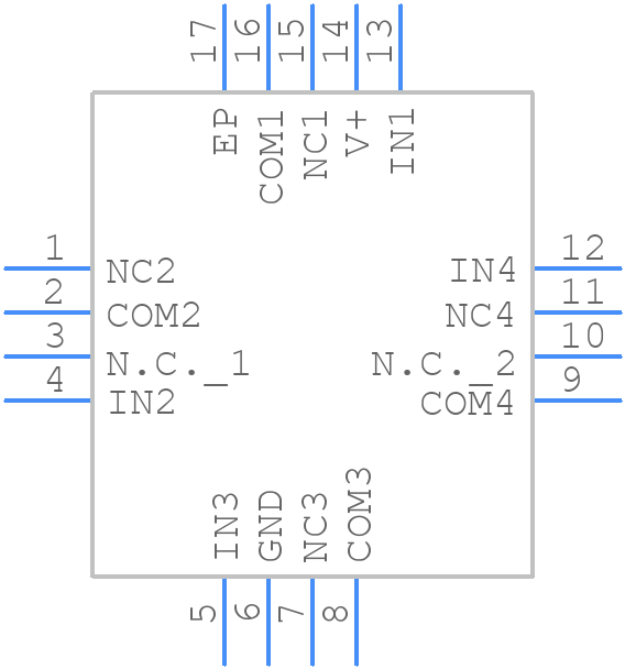 MAX4752EGE+T - Analog Devices - PCB symbol