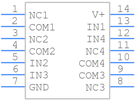 MAX4752EUD+ - Analog Devices - PCB symbol