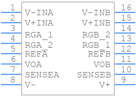 INA2126E/250G4 - Texas Instruments - PCB symbol