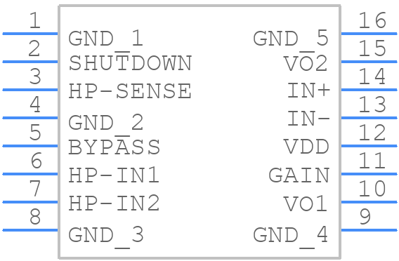 TPA4860DR - Texas Instruments - PCB symbol